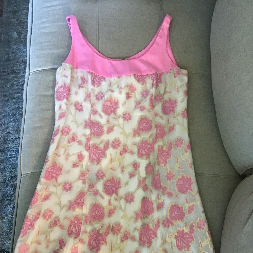 Silk INC mini dress with gold detail